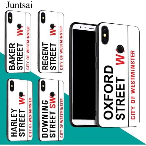 Famous London Landmarks Street Sign Case For Redmi Note 9 Pro 9S 8T 8 Pro 9A 9C For Mi 9 9T Note 10 Lite For POCO X3 Couqe