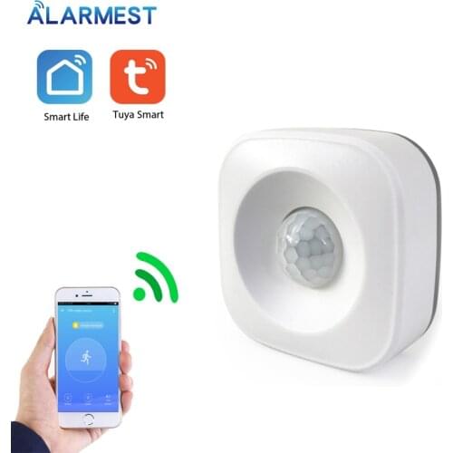 ALARMEST Tuya, WiFi Motion PIR Sensor Detector Working with Tuya Smart and Smart Life App Powered by Tuya