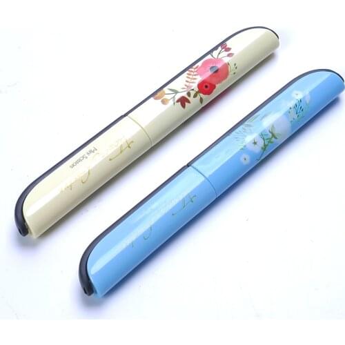 Student Children Safety Portable Folding Type Scrapbooking Scissors Office Cutting Supplies Chinese Style Flower For Kids Gift