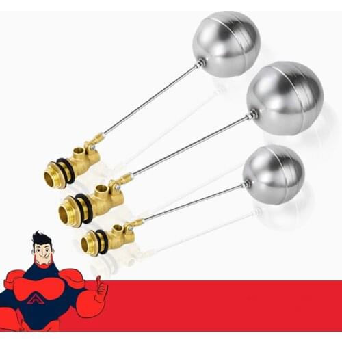 DN15 Valve Brass automatic float valve G1/2 Water level controller water tank copper ball valve Flappers Tank Balls