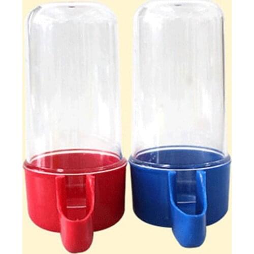 2 Pcs Bird Feeder and Drinker Set Clear Plastic Seed and Water Dispenser Large Capacity Fits Most Cage Automatic Feeding