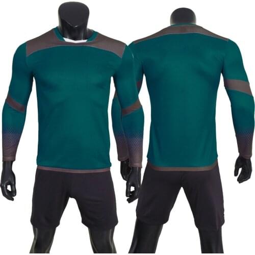Men Soccer Jerseys Set Goalkeeper Jersey Quick Dry Breathable Football Training wea Kits Sponge Long Sleeves Soccer Wear