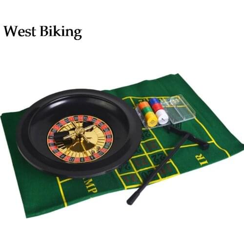 10 inch Roulette Game Set with Table Cloth Poker Chips for Bar Party Borad Game