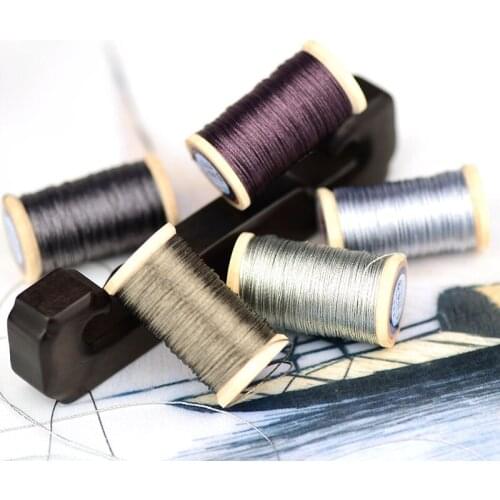 Hand-woven embroidery thread Tassels Line Roll Of 0.3mm polyamide fibre line 50M High strength 3 Strands Thread gray