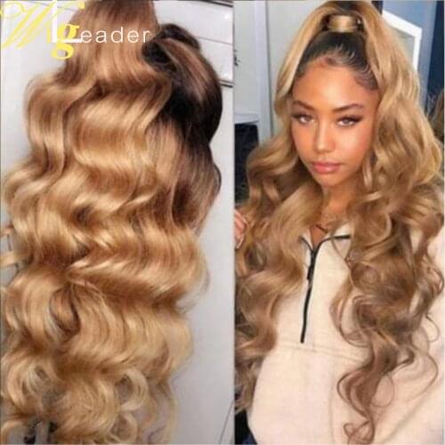 13x6 Preplucked Remy Human Hair Lace Front Wigs Ombre 150% Density Lace Frontal Wigs 1b/27 Ombre Remy Human Hair Wigs Swiss Lace