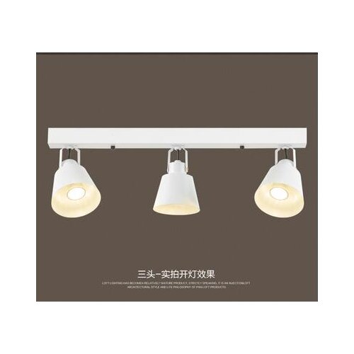 Personalized 1-5heads Black/white Ceiling lamp Track LED Ceiling Light iron clothing store library bar creative luminaire GY248