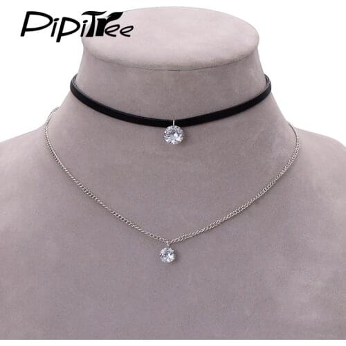 Женские кожаные чокеры Pipitree China At AliExpress