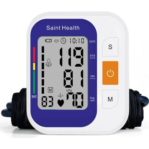 Blood Pressure Monitor English/Russian Voice Upper Arm Automatic Digital Blood Pressure Monitor Cuff Home BP Sphygmomanometers