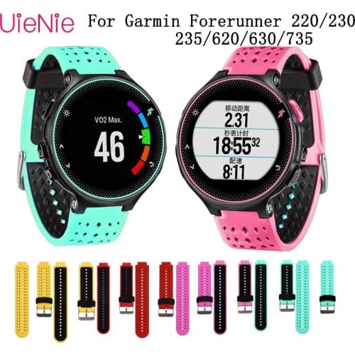Watch Strap for Garmin Forerunner 220/230/235/620/630/735 Bracelet Running Wristband Replacement Soft Silicone Strap with Tools