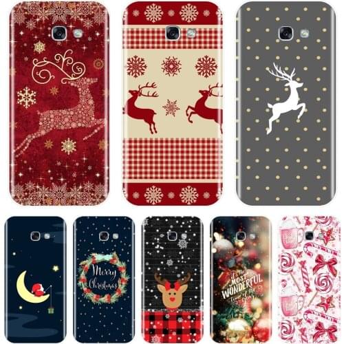 Christmas Deer Silicone Phone Case For Samsung Galaxy A3 A5 2016 2017 A6 A7 A8 2018 Soft Back Cover For Samsung A6 A8 Plus 2018