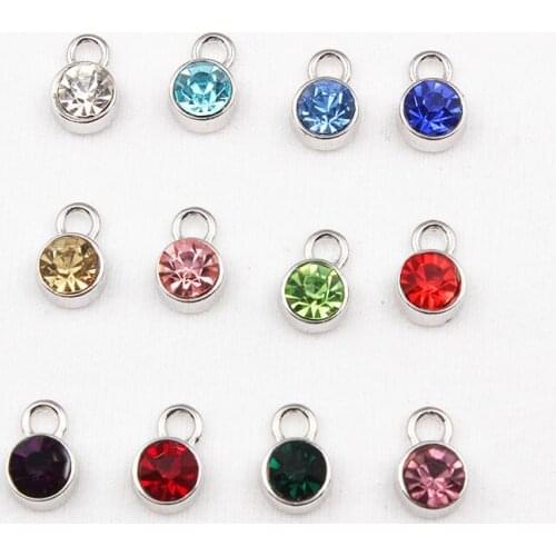 Mix 120pcs Crystal Birthstone Floating Charms For Floating Glass Locket Pendant