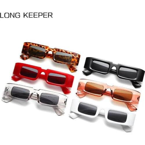 Vintage Small Rectangle Sunglasses Women Men Fashion Champagne Black Square Sun Glasses Female Small Narrow Frame UV400 Eyewear