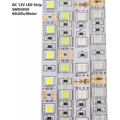 Led Strip 5050 RGB Lights DC12V Flexible Home Decoration Lighting Waterproof Led Tape RGB/White/Warm White/Blue/Green/Red
