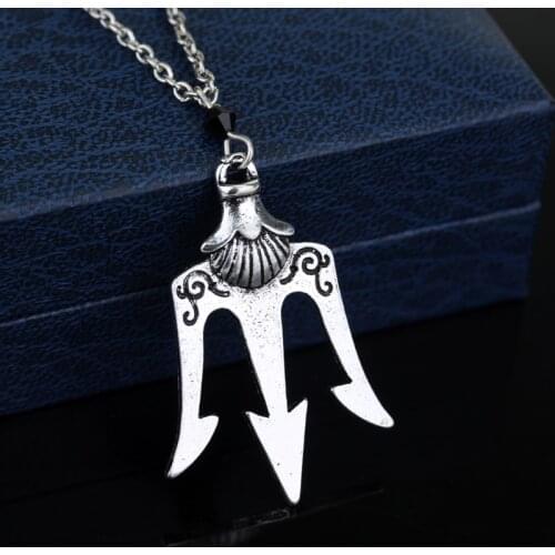 Percy Jackson Sea Of Monsters Trident Pendant Necklaces Women Vintage Choker Necklace Accessories