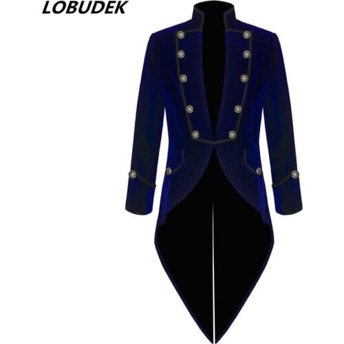 Swallowtail Piano Costume Four Colors Tailcoats Men Magician Performance Outfit Singer Chorus Dress Wedding Host Stage Clothing