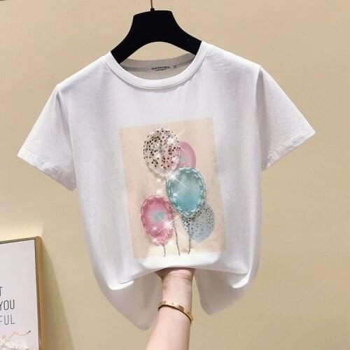 Pink T Shirt Women Tshirt Female Cotton 2020 Summer Tops T-Shirt Woman Korean Style Fashion Clothing Tee Shirt Femme
