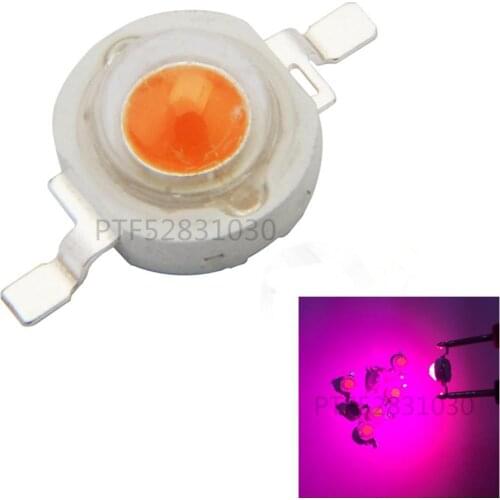 100pcs 3W high power led Lamp plant grow light Bulb full spectrum 400-840nm 45MIL Chip 3.2-3.4 700mA180-200LM