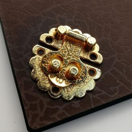 10x Vintage Golden Box Hasps Znic Alloy Lock Catch Latches for Jewelry Chest Box Suitcase Buckle Clip Clasp retro Hardware 30mm