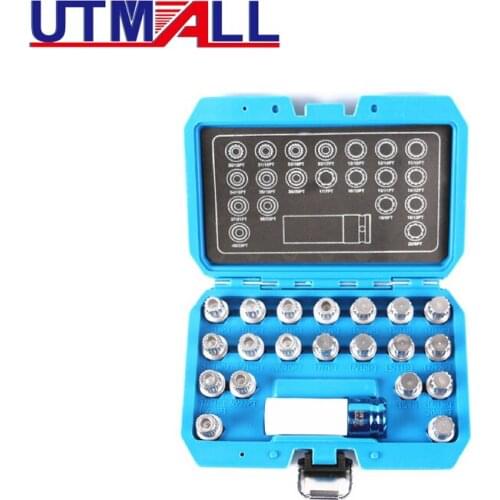21pcs Locking Wheel Nut Screw Lock Socket Key Master Tamper Proof Kit Set For BMW