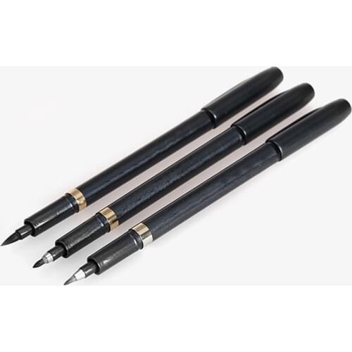 3pcs/set Chinese Calligraphy Brushes Pen Sign in, Drawing, Hook Line Soft Pen for Student Stationery Office Supplies S/M/L
