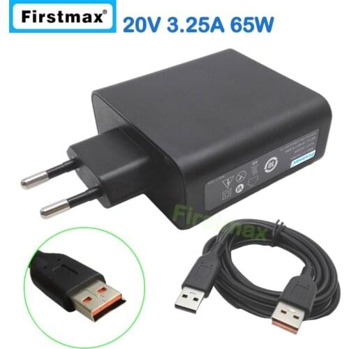 20V 3.25A 5.2V 2A USB AC Power Adapter for Lenovo Yoga 900-13ISK 900S-12ISK tablet pc charger 5A10G68679 ADL65WLG EU Plug