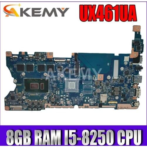 Akemy UX461UA motherboard 8GB RAM I5-8250 CPU mainboard For ASUS UX461UN UX461UA UX461U UX461 laptop motherboard free shipping