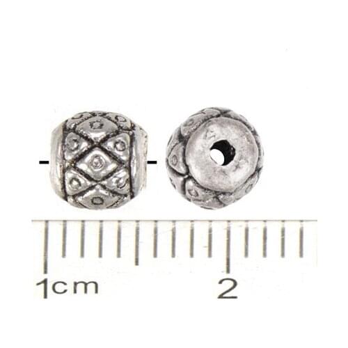 Beads 5mm charms bracelet handiwork diy accessory ball rhombus design solid small vintage silver jewelry findings fashion 100pcs