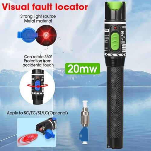 COMPTYCO Free shipping 10/30/50MW Visual Fault Locator, Fiber Optic Cable Tester 10-50Km Range VFL