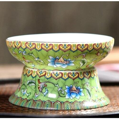 Color Enamel Ceramic Tea Strainer Kung Fu Tea Set Accessories Chinese Tea Infusers Craft Home Decoration Dehua Porcelain Teaware
