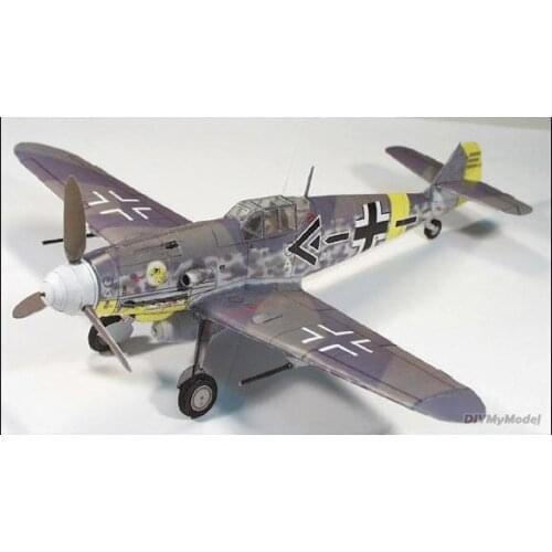 DIYMyModeI German 1:32 bf-109 fighter DIY Handcraft Paper Model KIT Handmade Toy Puzzles Gift Movie props