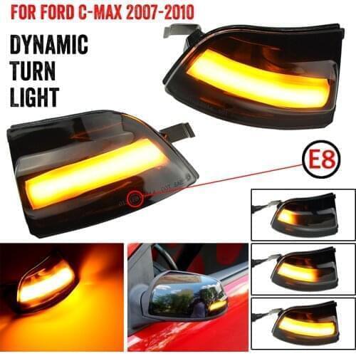 For Ford Focus 2 MK2 2004-2008 C-MAX Dynamic Turn Signal Light LED Side Wing Rearview Mirror Sequential Indicator Blinker Lamp
