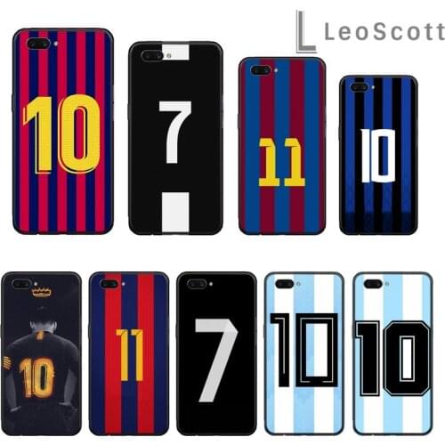 Football number 7 10 11 Phone Case For OPPO R9 R11 R15 R17 RENO Realme S PLUS Normal 2z 3 5 C2 pro