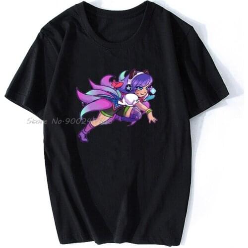 Men t-shirt Ahri Arcade Tshirt Women T Shirt Men Cotton Tees Tops Hip Hop Harajuku Streetwear