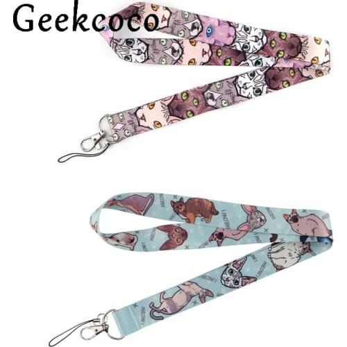 J1400 Cartoon Pattern Tags Strap Neck Lanyards for keys ID Card Pass Gym Mobile Phone USB badge holder DIY Hang Rope Necklaces