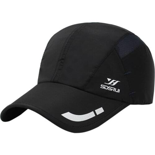 Sports Cap Outdoor Print Quick Drying UV Protection Sun Peaked Hat Headwear With Adjustable Back Closure