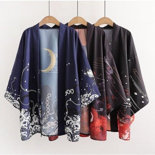 Japanese Kimono Jacket Japanese Traditional Clothing Kimono Women Summer New Fashion Loose Sunscreen Cardigan Beach Vacation