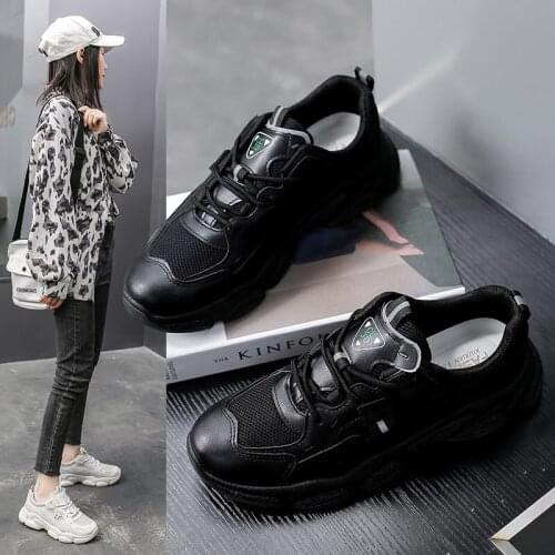 KQTT48 Casual Shoes Trainers Lace-Up Platform Sneakers