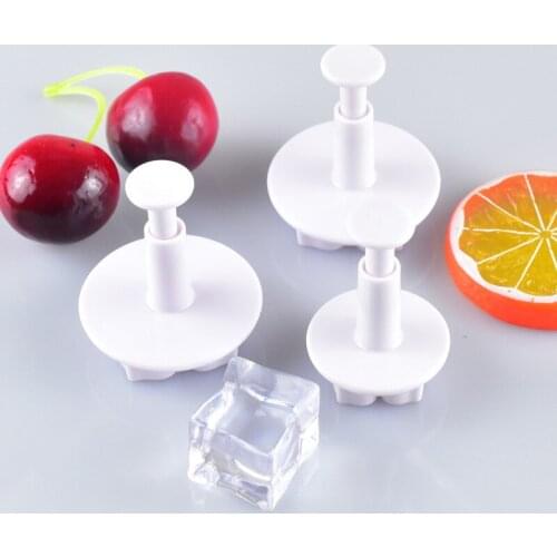 Round Cake Mold Flowers Plastic Mold Embossed Chocolate Mold Birthday Cake Tools Kitchen Accessories Resin Mold