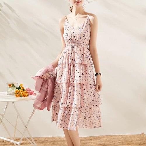 Summer dresses for women new style V-neck show thin Lapel Blazer sling cake skirt two piece suit french dress women