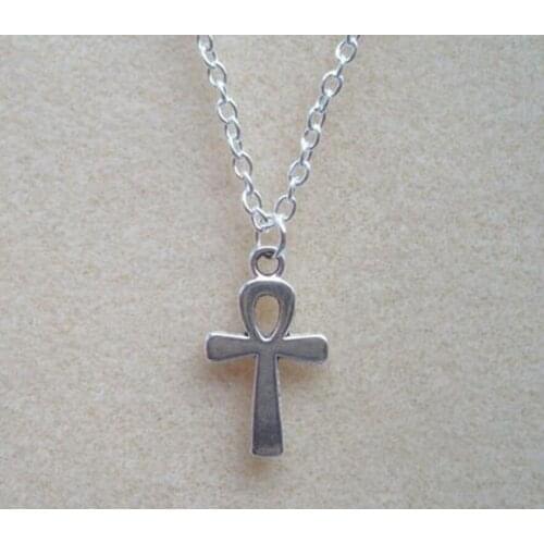 Fashion Vintage Small Egyptian Ankh Crux Ansata Cross Pendant Charm Amulet Chain Necklace Jewelry Gift