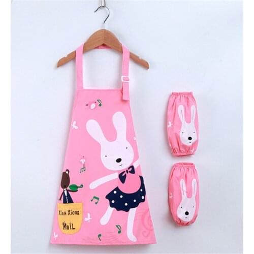 2-12T Kids Waterproof Draw Bib Sleeveless Apron Bandana Bibs Cute Cartoon Eating Bibs Baby Self Feeding Bib slabbetjes baby