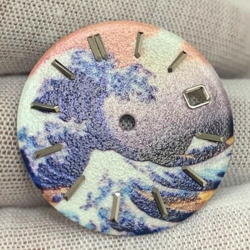 Full-scale luminous surf watch accessories 28.5mm dial suitable for assembling 2813, 8215, 2824 automatic winding movement