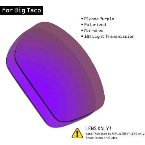 SmartVLT Polarized Sunglasses Replacement Lenses for Oakley Big Taco - Plasma Purple