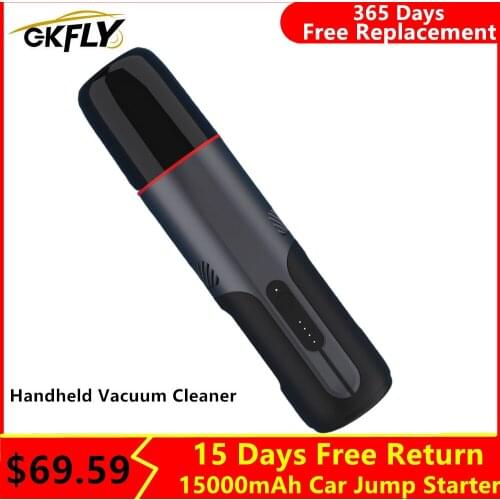 GKFLY 5000Pa Portable Handheld Vacuum Cleaner 1200A Emergency Car Jump Starter Starting Device Car Battery Booster Buster