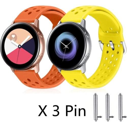 22 20mm For Samsung Gear sport S2 S3 Classic silicone Band Watch 3 45MM 41MM Strap huawei GT 2 42 46mm galaxy watch active 2