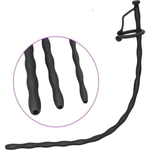 Silicone Penis Plug Urethra Catheter Adult Sex Toys For Men Chastity Device Soft Cockring Bondage Dick Stimulate Dilator Urethra