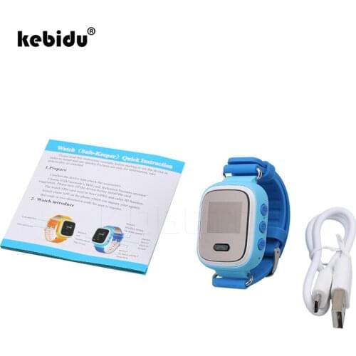 Kebidu GPS Smart Watch Q60 Children Kid Wristwatch GSM GPRS GPS Locator Tracker Anti-Lost Smartwatch Child Guard for iOS Android