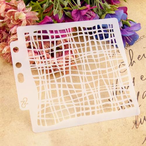 Shabby Old Hole Mesh Shape Stencils for DIY Scrapbooking Plastic Handmade Template Photo Album Cake Tools Diary Decor Painting