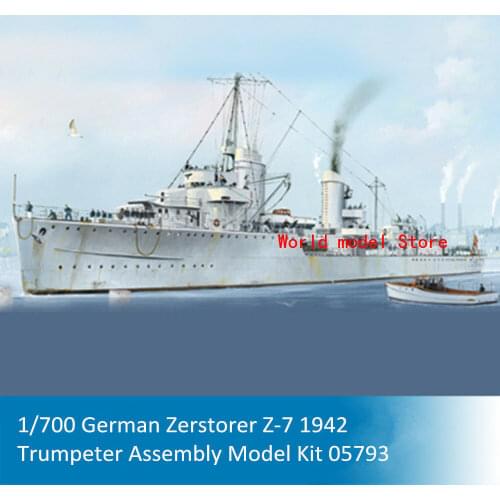 Trumpeter 05793 1/700 German Zerstorer Z-7 1942 Battleship Assembly Model Kits