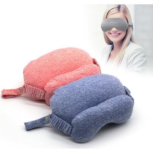 U-shaped pillow foam particle eye mask neck pillow two-in-one multi-function U-shaped pillow travel pillow
